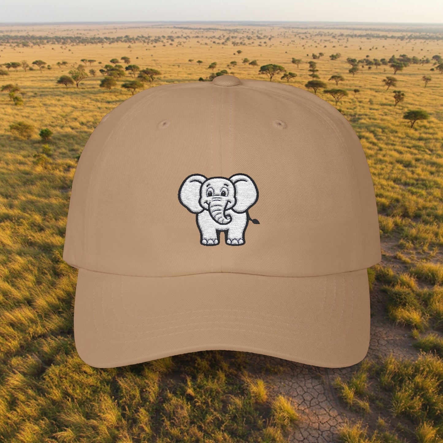 Embroidered Classic Dad Cap - Elephant