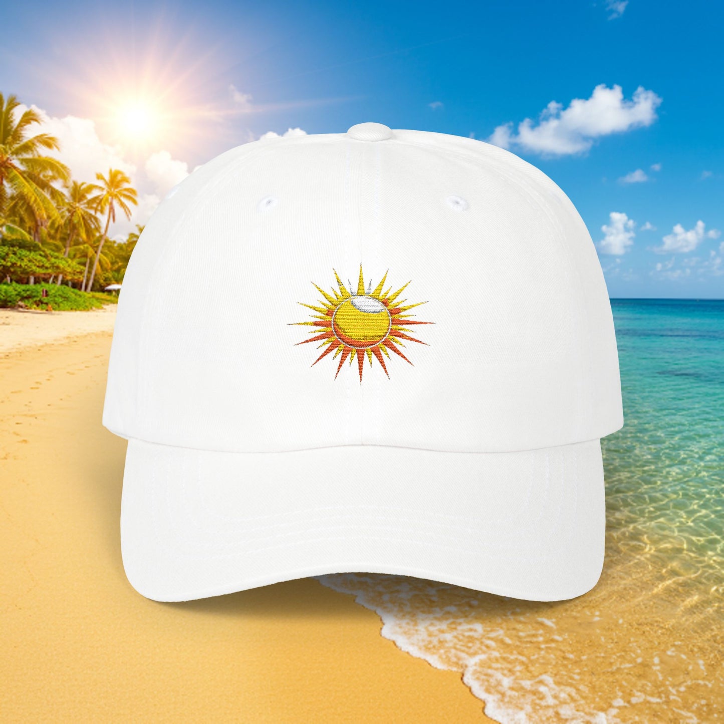Embroidered Classic Dad Cap - Sun