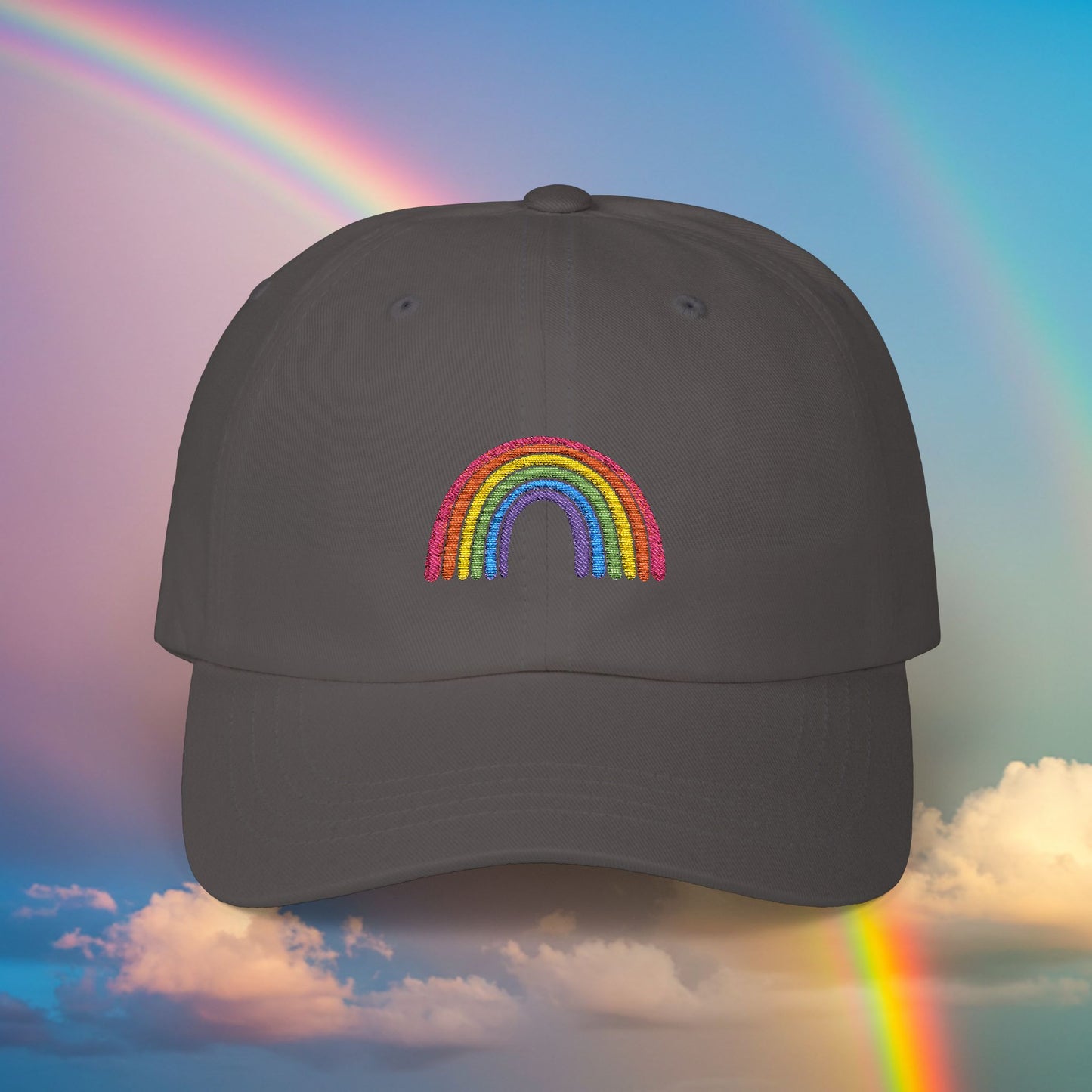 Embroidered Classic Dad Cap - Rainbow