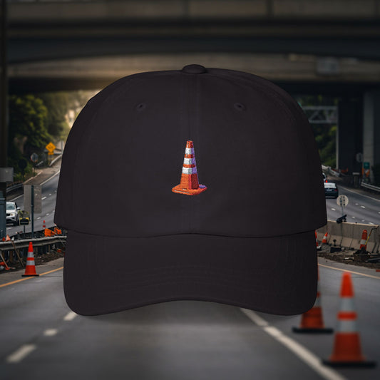 Embroidered Classic Dad Cap - Traffic Cone