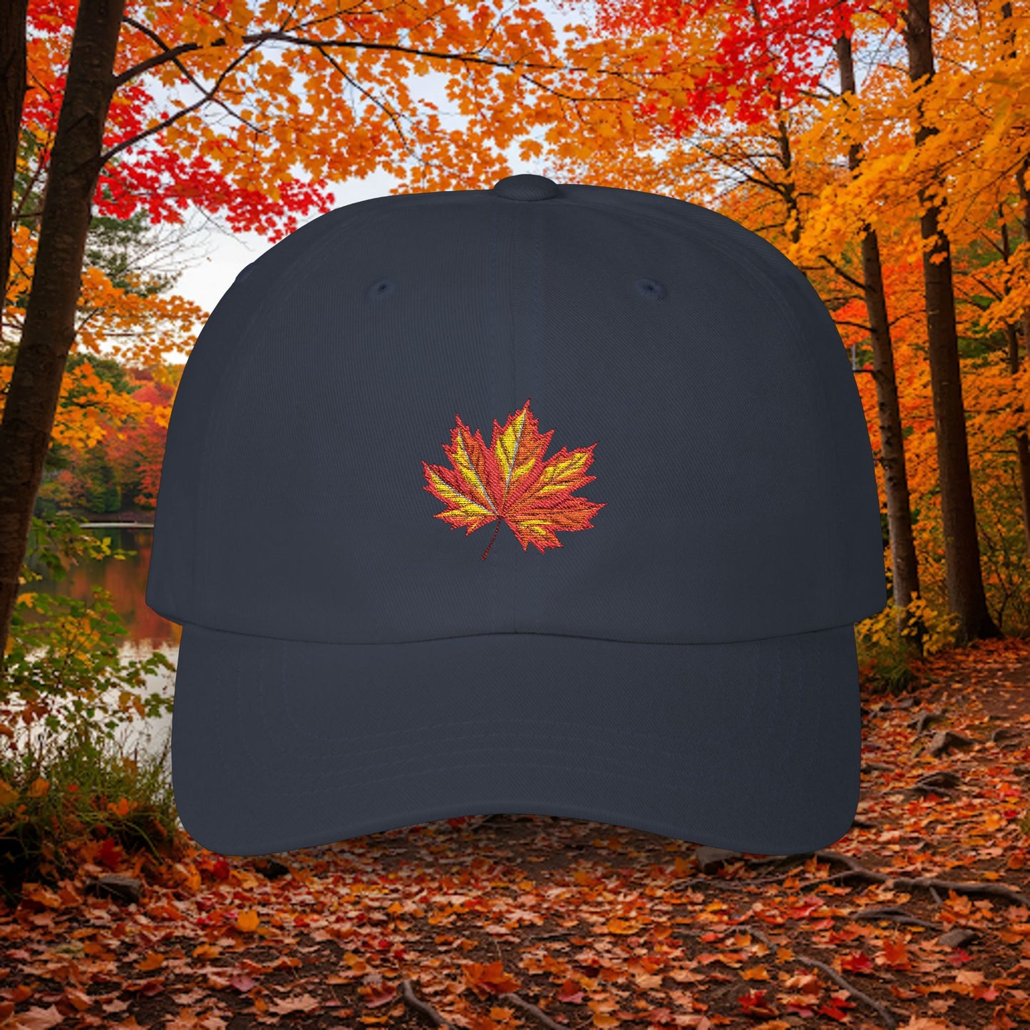 Embroidered Classic Dad Cap - Maple Leaf