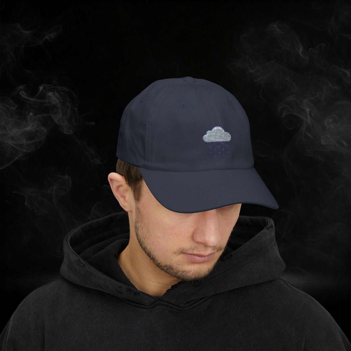 Embroidered Classic Dad Cap - Rain Cloud