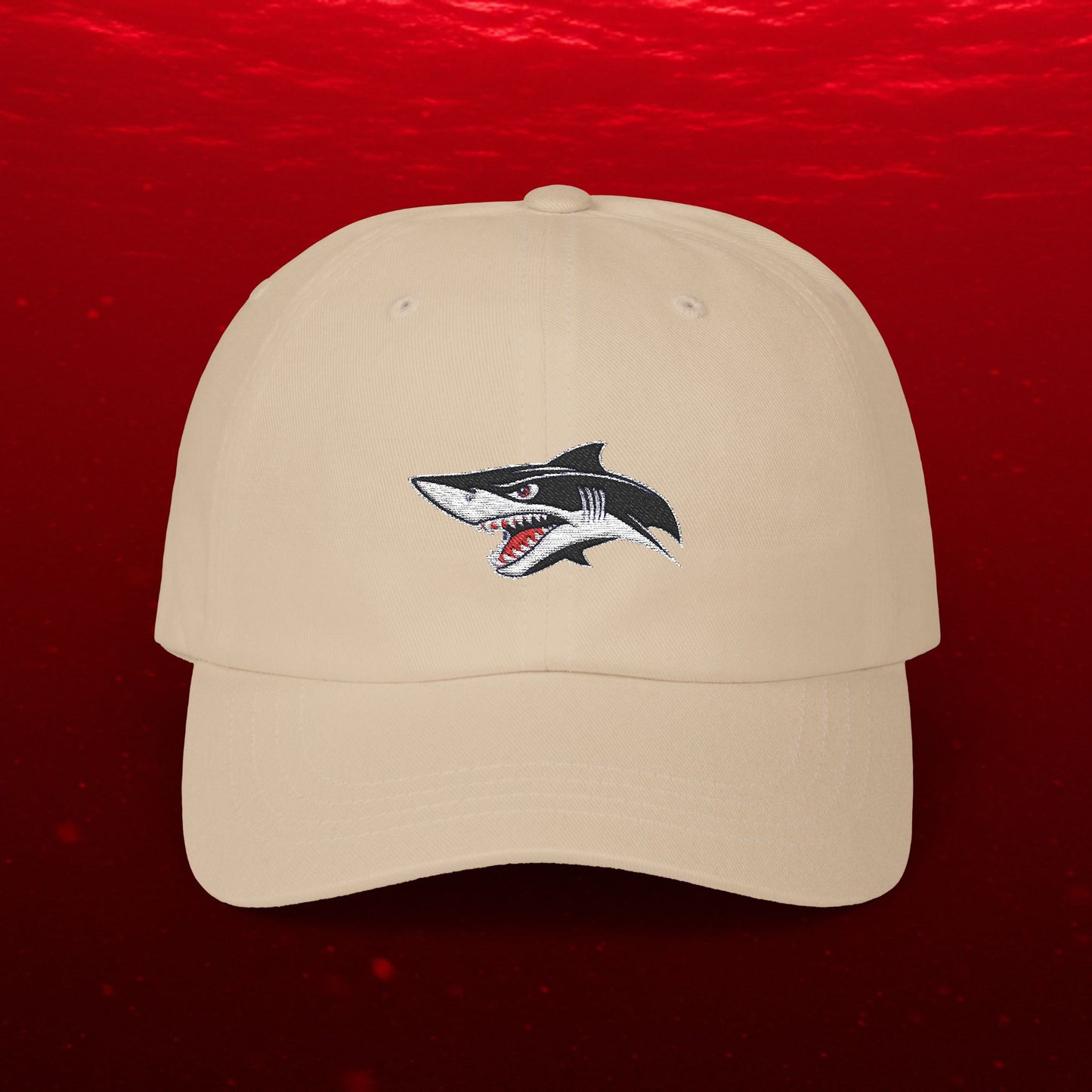 Embroidered Classic Dad Cap - Shark Head