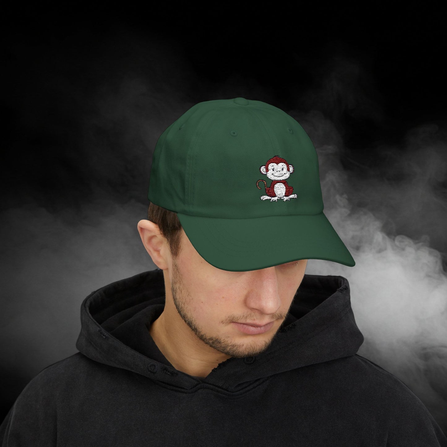Embroidered Classic Dad Cap - Monkey