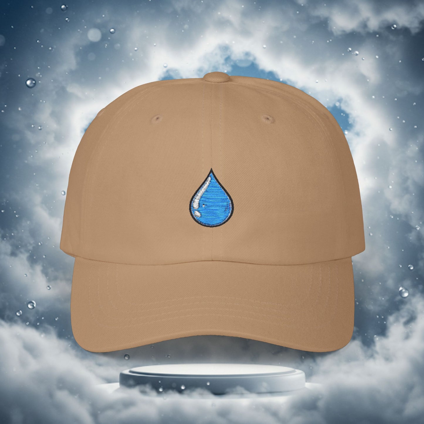 Embroidered Classic Dad Cap - Water Droplet