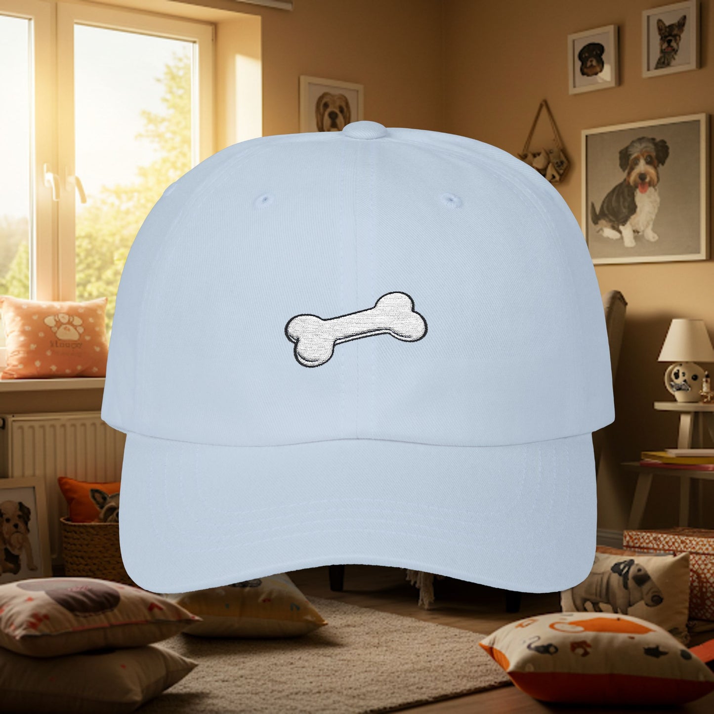 Embroidered Classic Dad Cap - Dog Bone