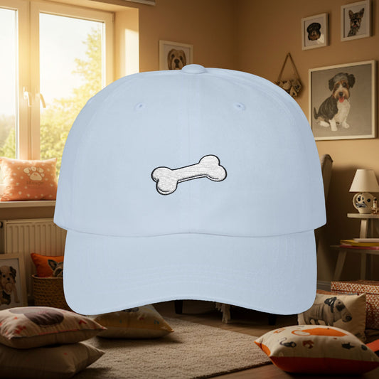 Embroidered Classic Dad Cap - Dog Bone