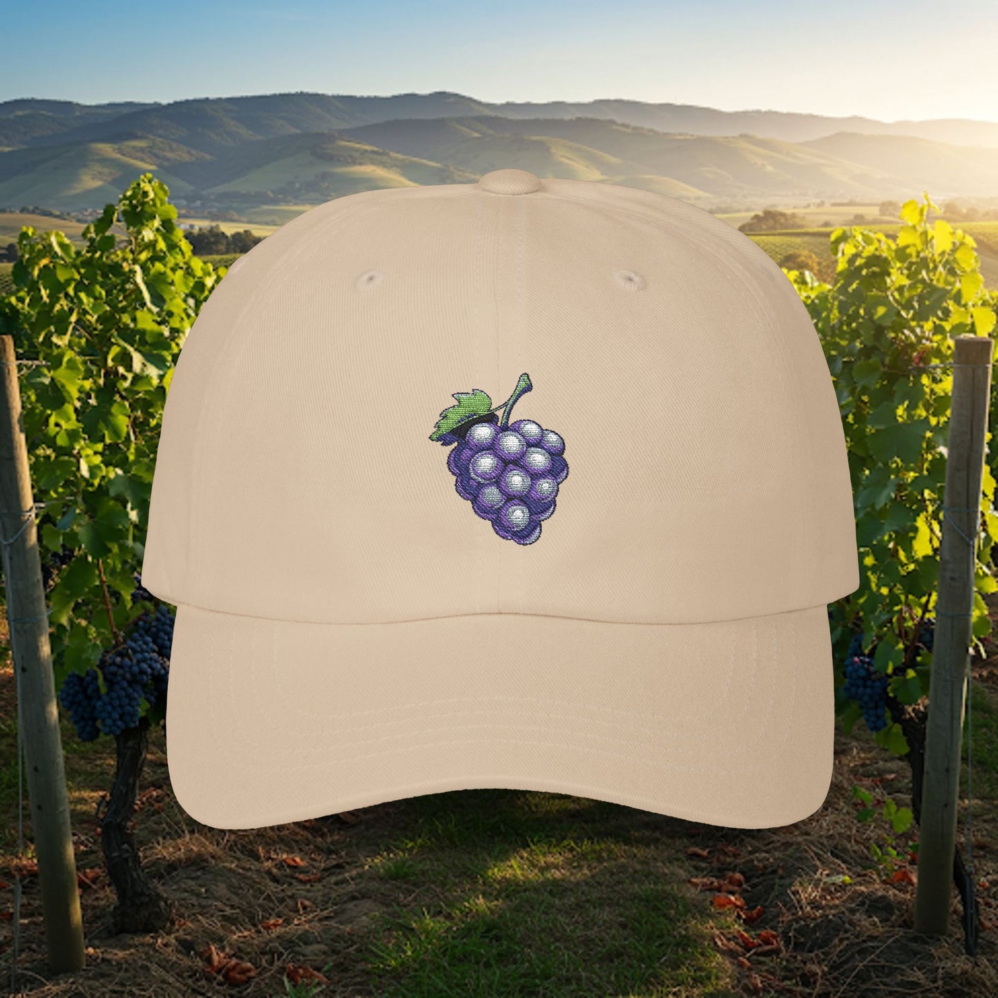 Embroidered Classic Dad Cap - Grape