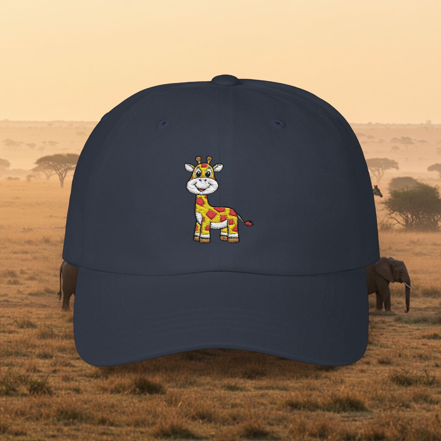 Embroidered Classic Dad Cap - Giraffe