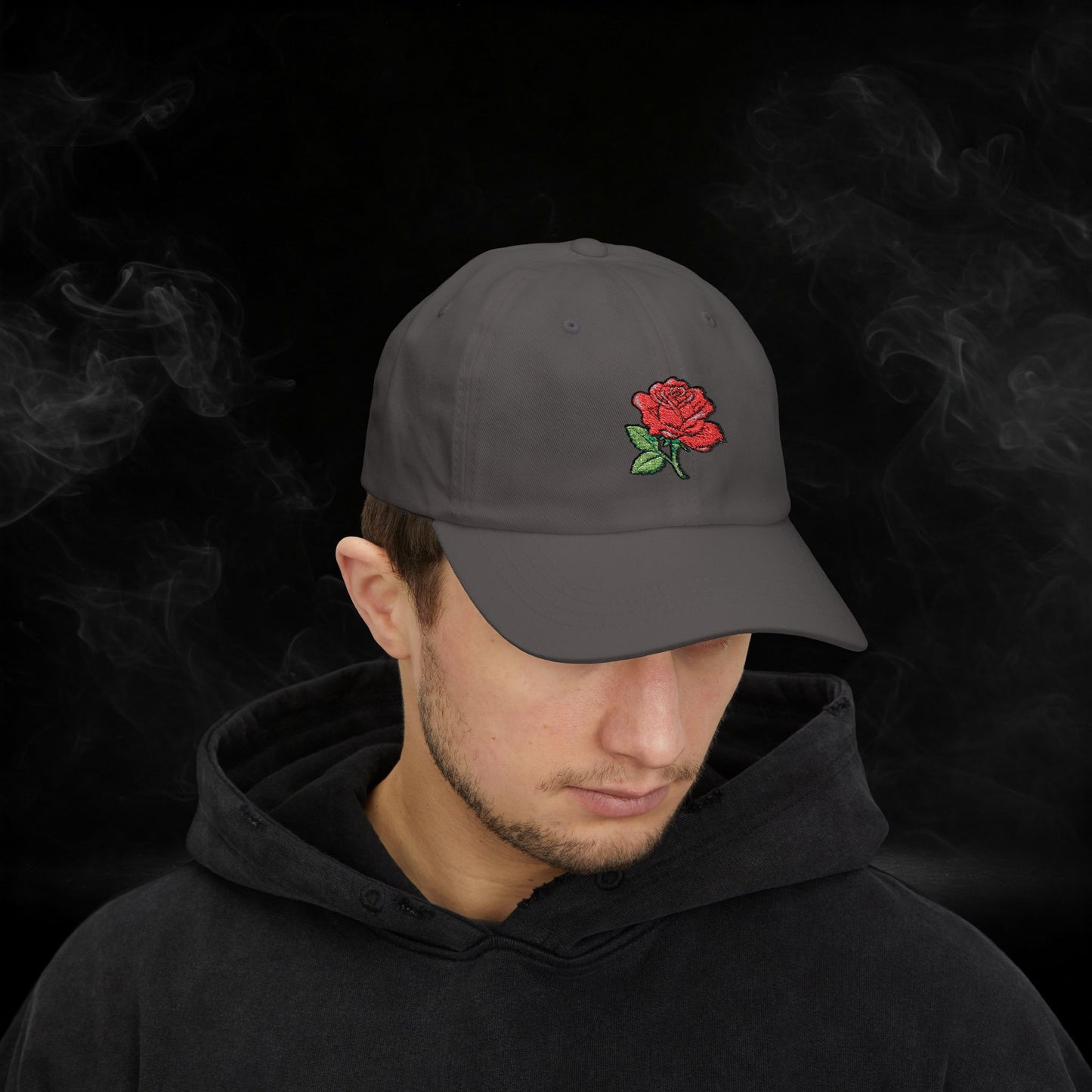 Embroidered Classic Dad Cap - Rose