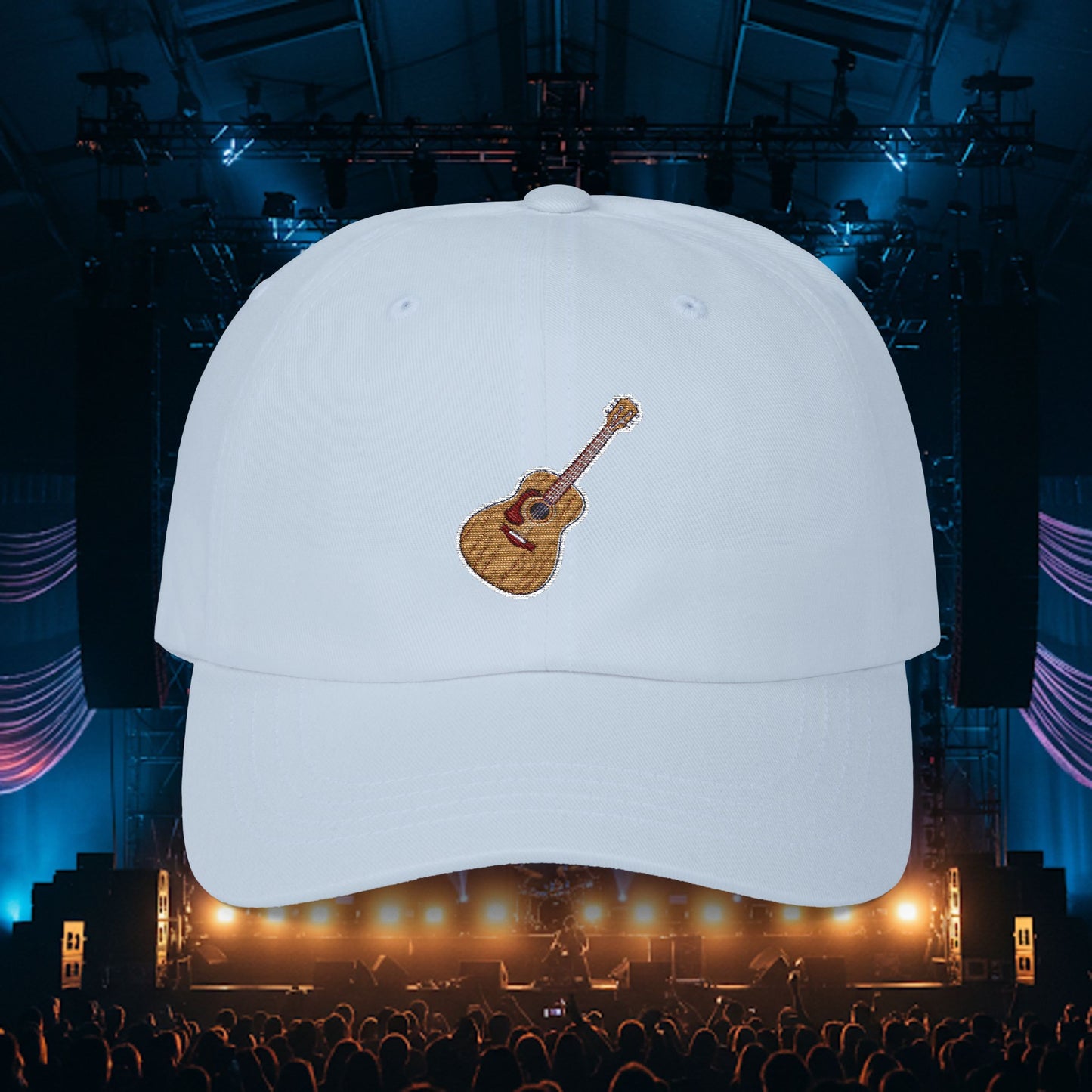 Embroidered Classic Dad Cap - Guitar