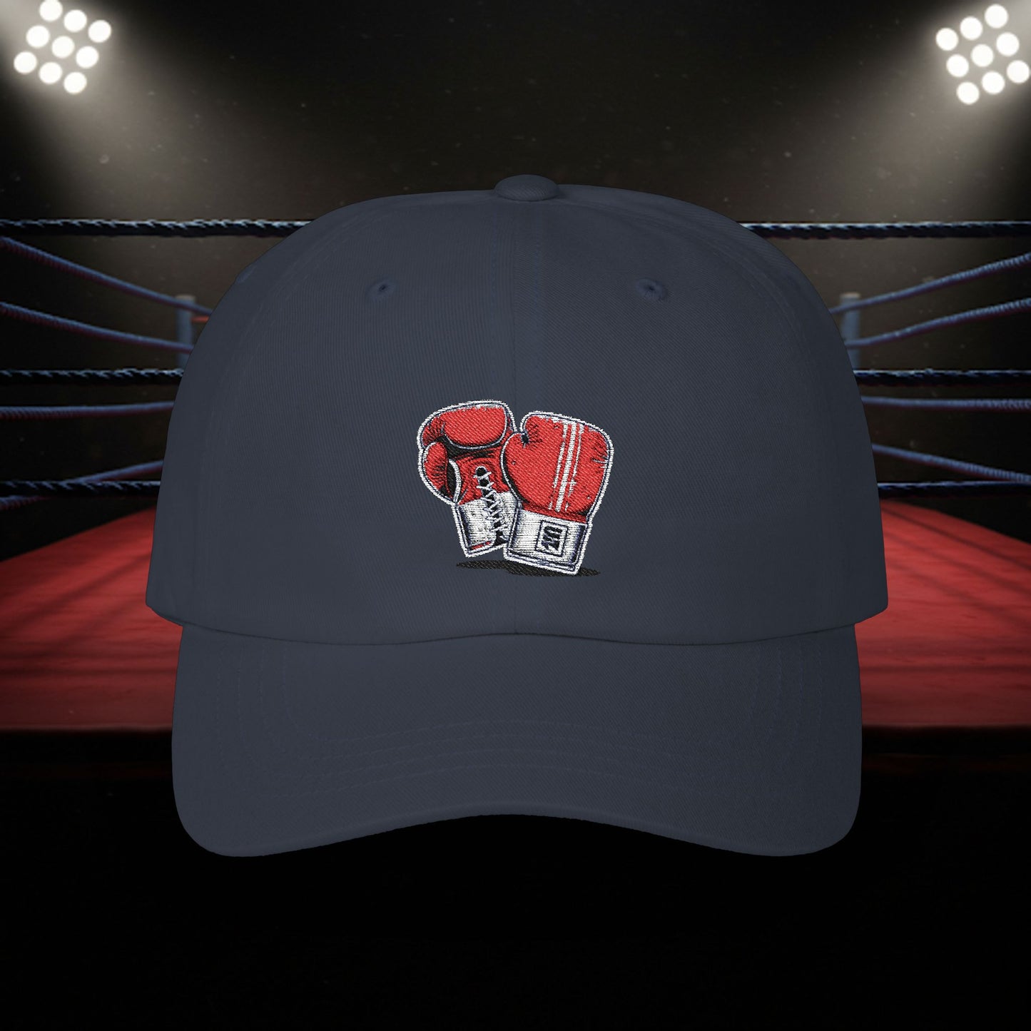 Embroidered Classic Dad Cap - Boxing Gloves