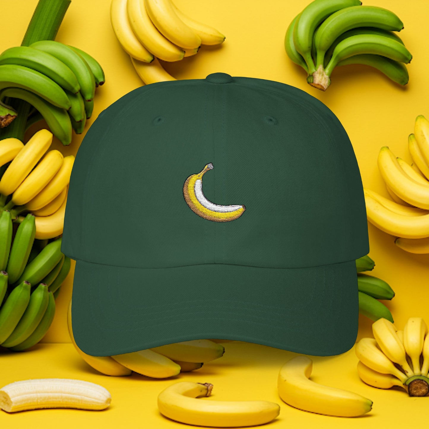 Embroidered Classic Dad Cap - Banana
