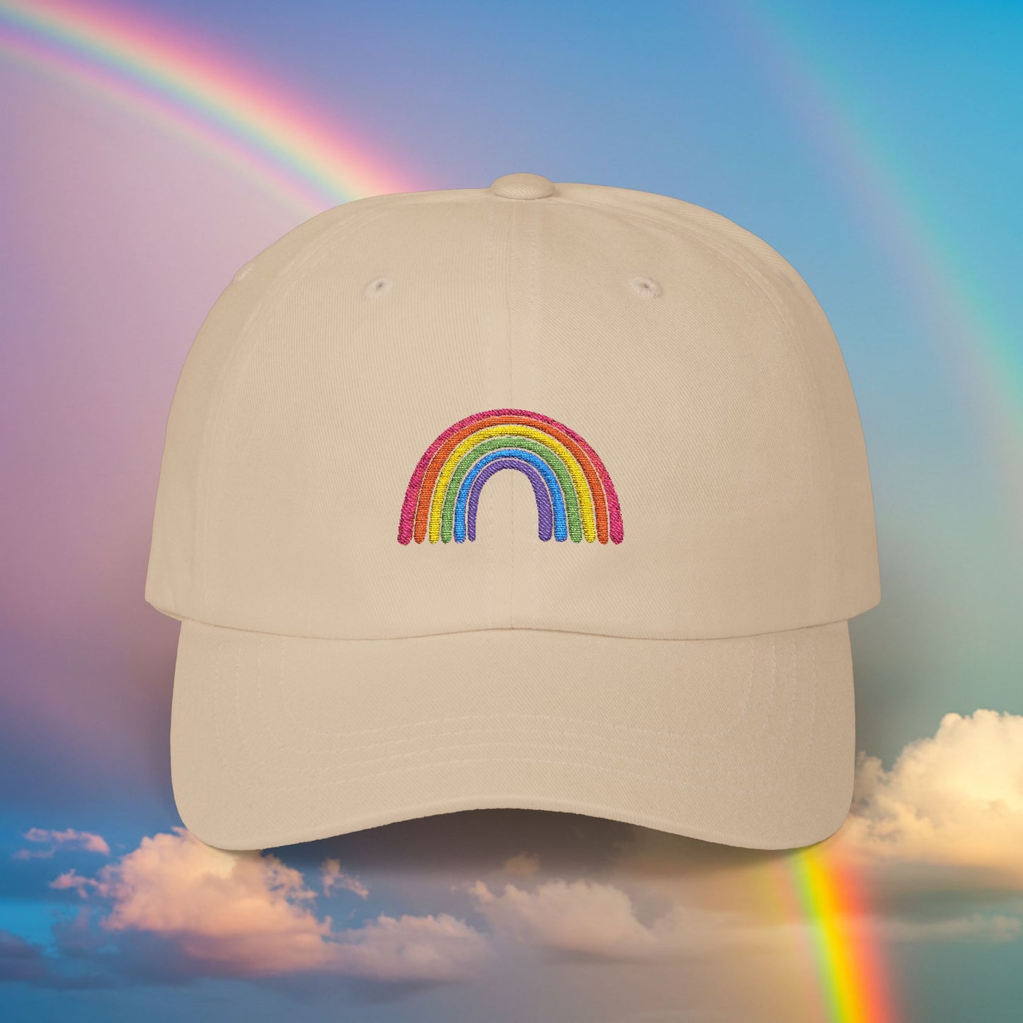 Embroidered Classic Dad Cap - Rainbow
