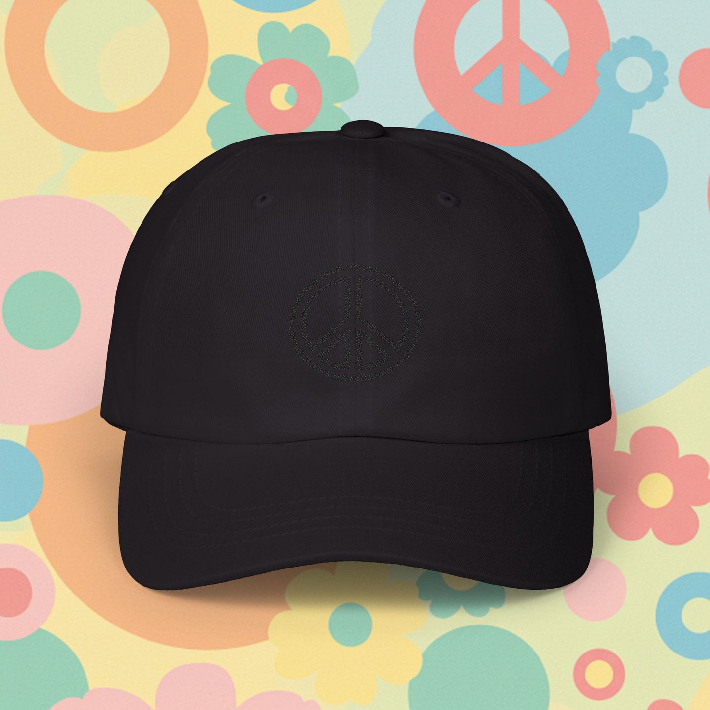 Embroidered Classic Dad Cap - Peace Sign