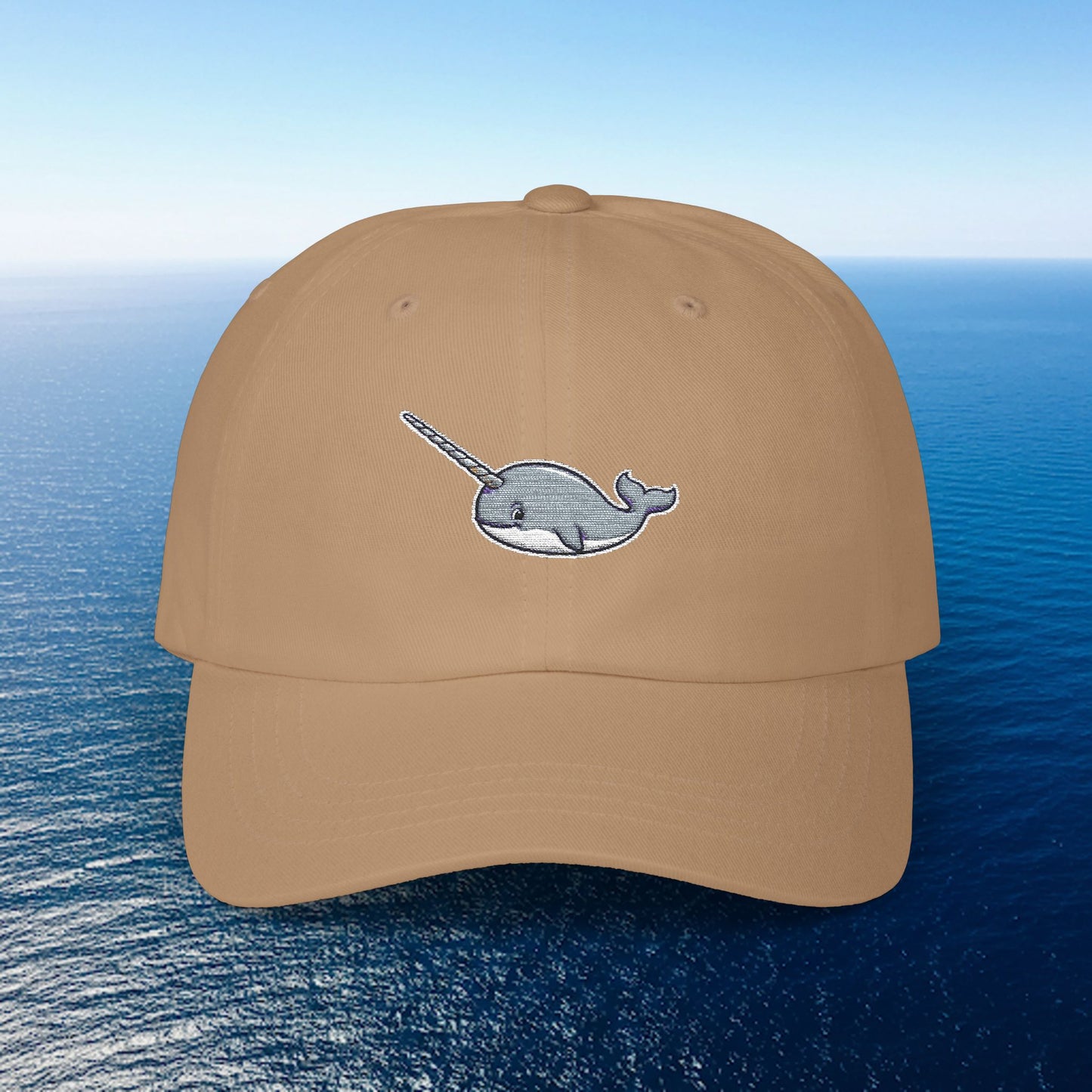 Embroidered Classic Dad Cap - Narwhal