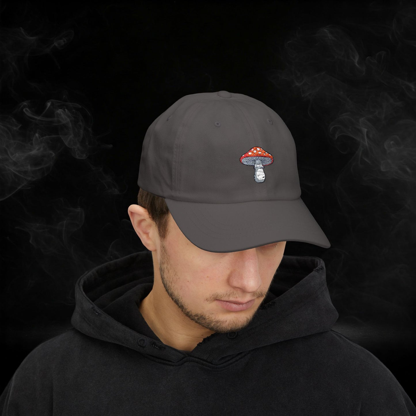 Embroidered Classic Dad Cap - Mushroom