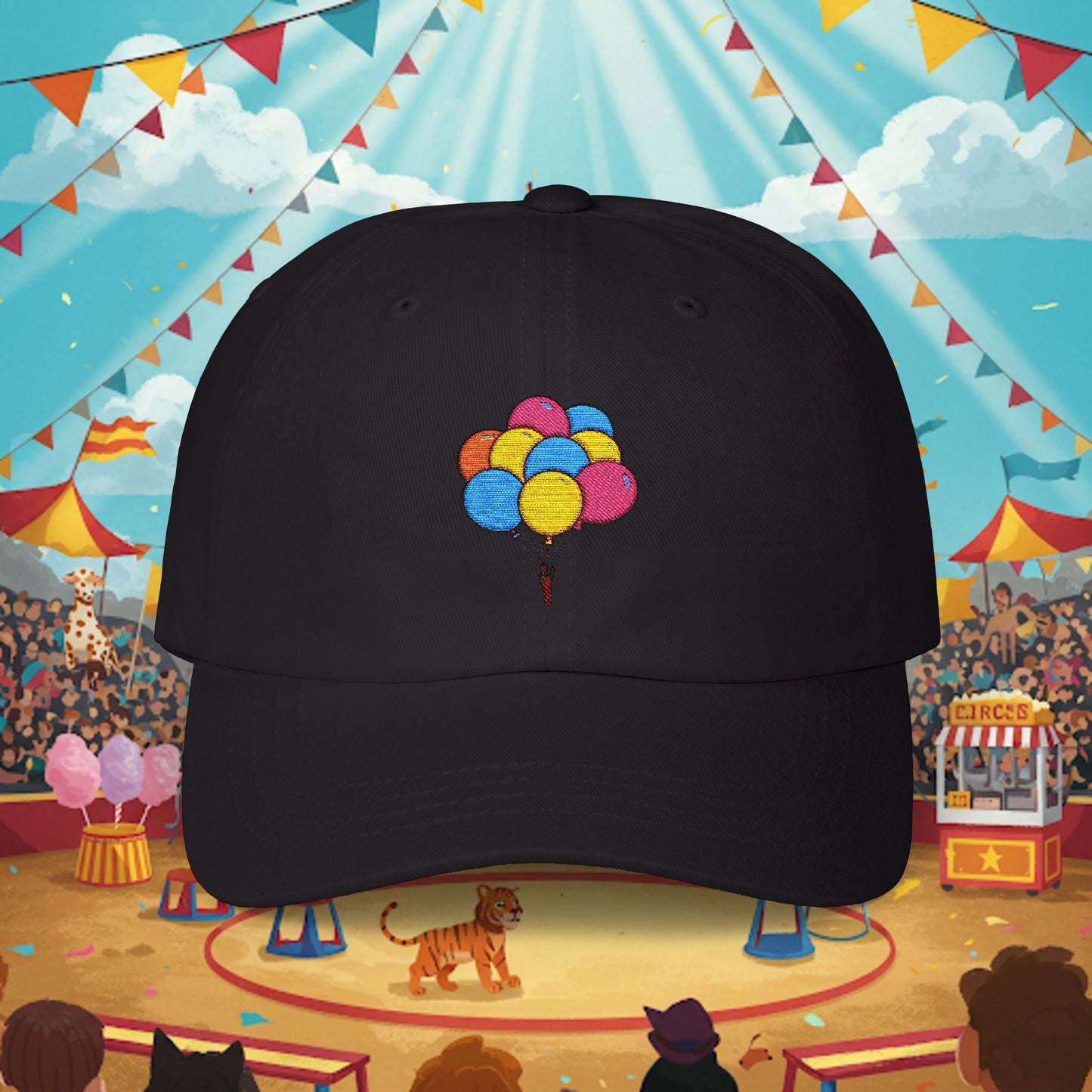 Embroidered Classic Dad Cap - Colored Balloons
