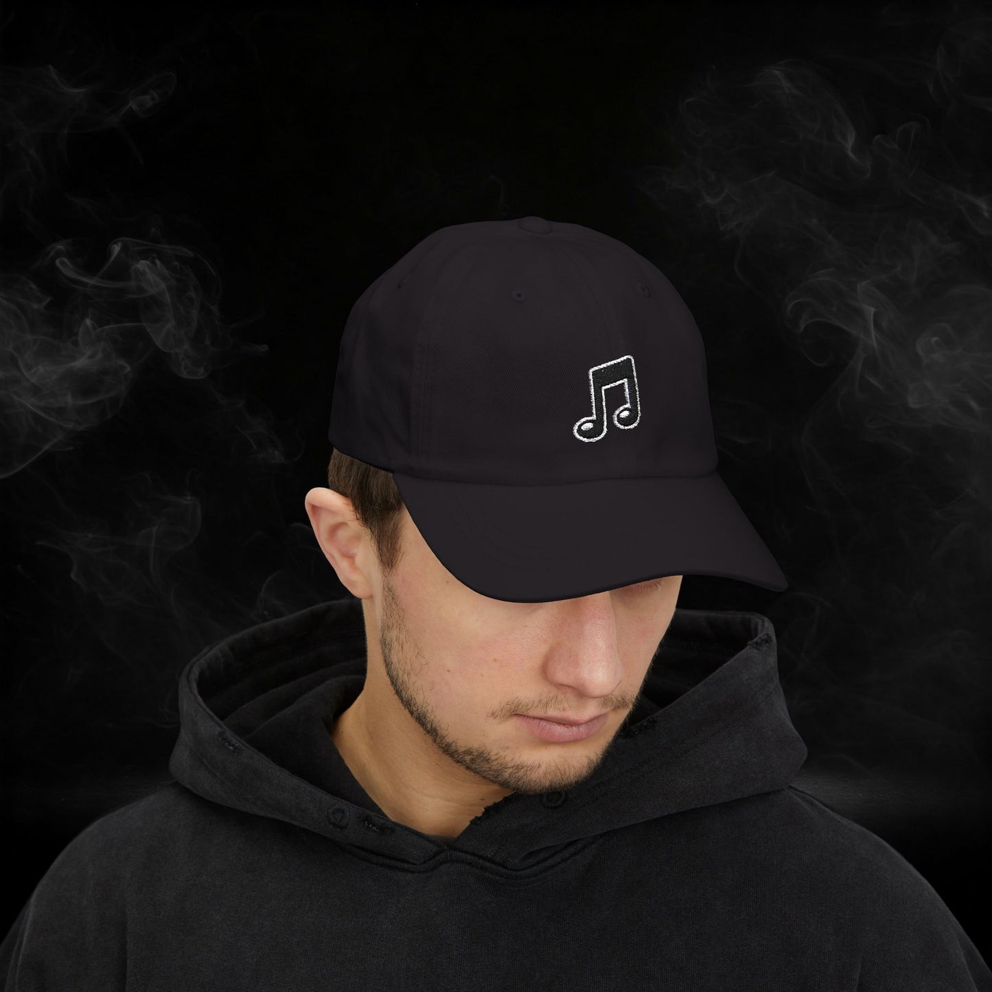 Embroidered Classic Dad Cap - Music Note