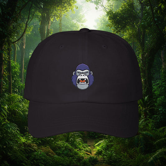 Embroidered Classic Dad Cap - Gorilla Face