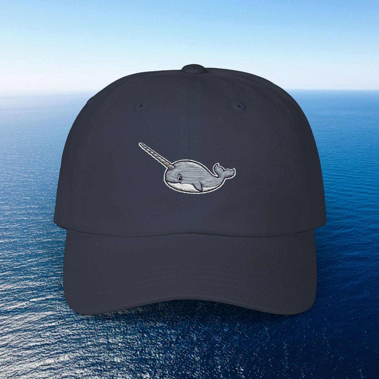Embroidered Classic Dad Cap - Narwhal