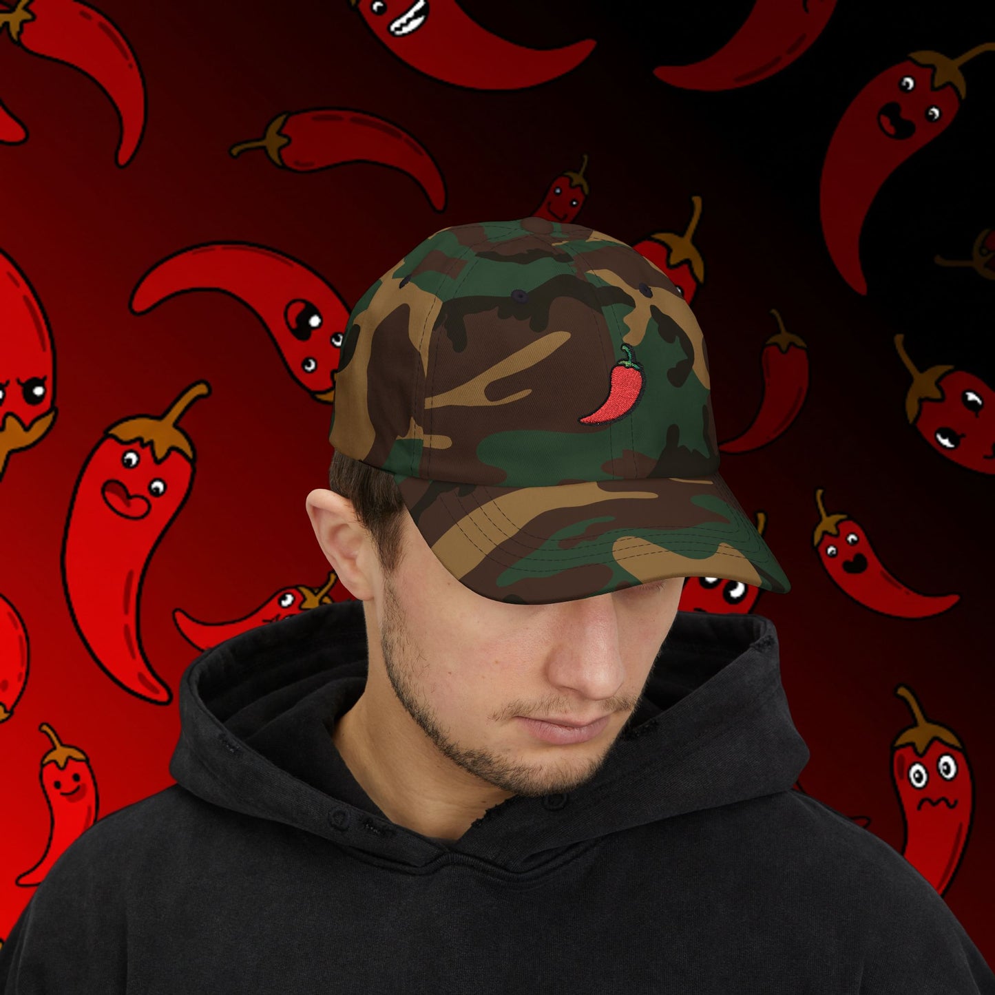 Embroidered Classic Dad Cap - Chili Pepper
