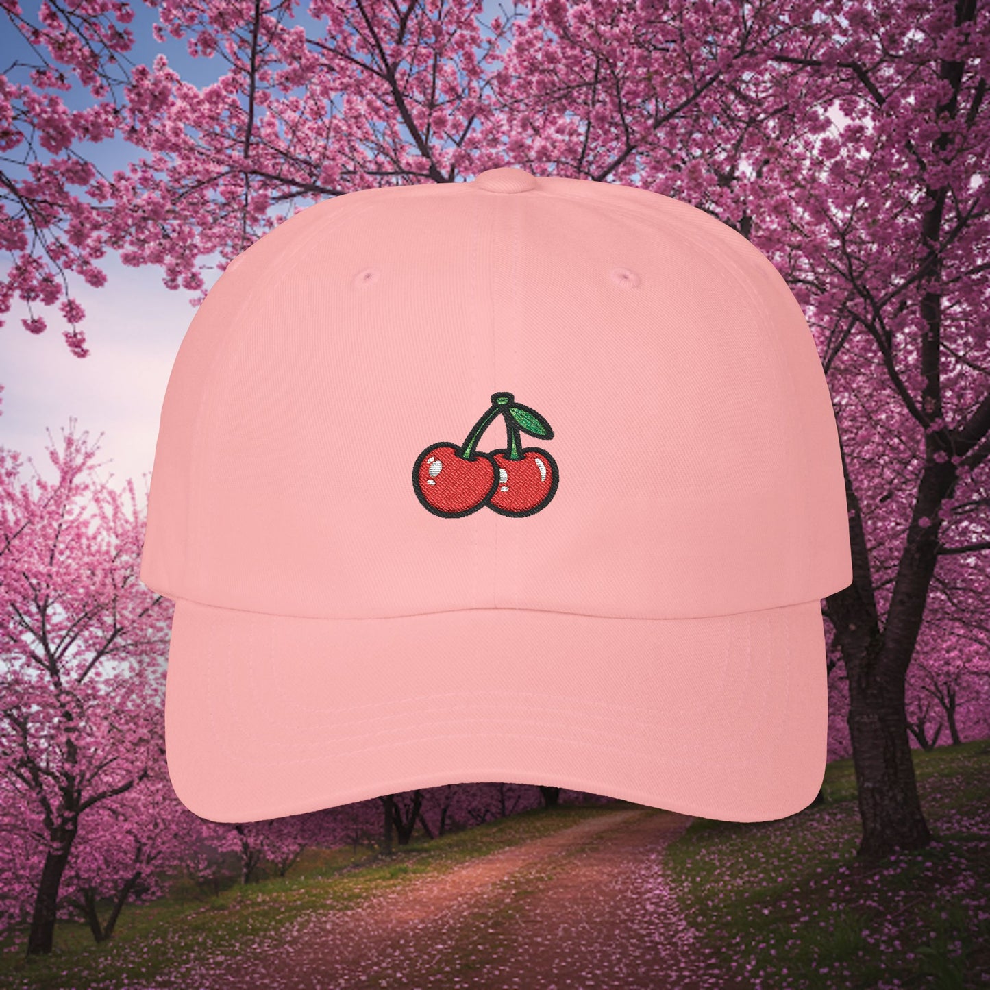 Embroidered Classic Dad Cap - Cherries