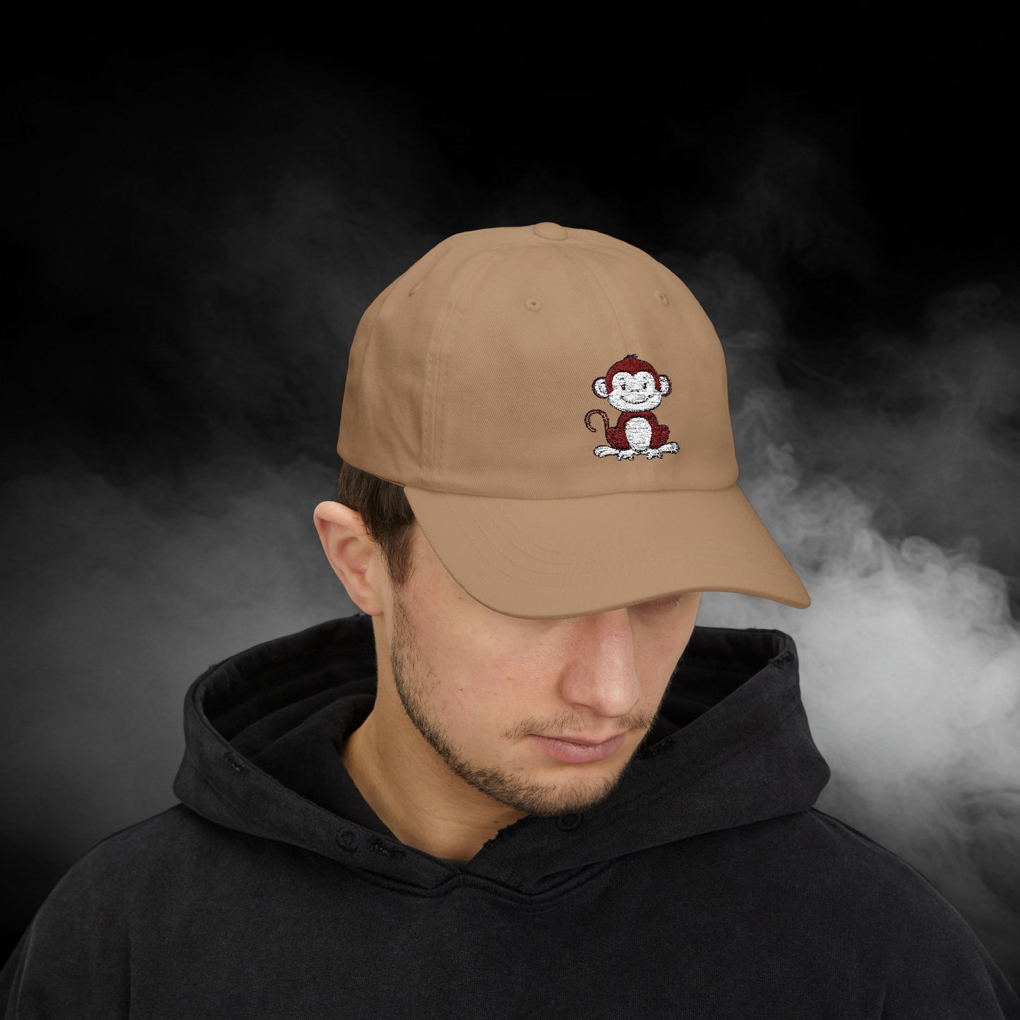 Embroidered Classic Dad Cap - Monkey