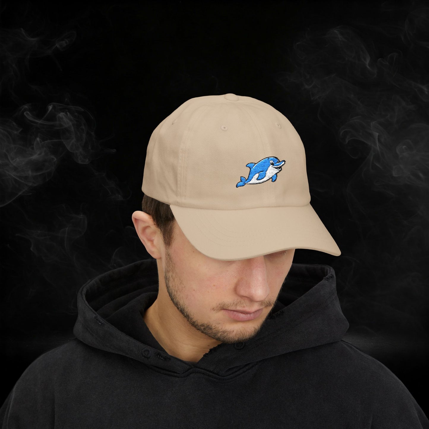 Embroidered Classic Dad Cap - Dolphin