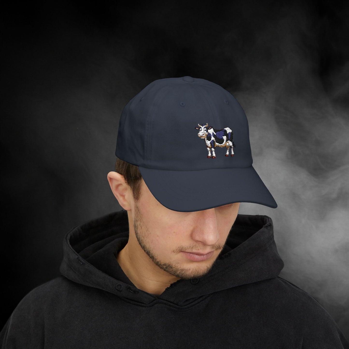 Embroidered Classic Dad Cap - Cow