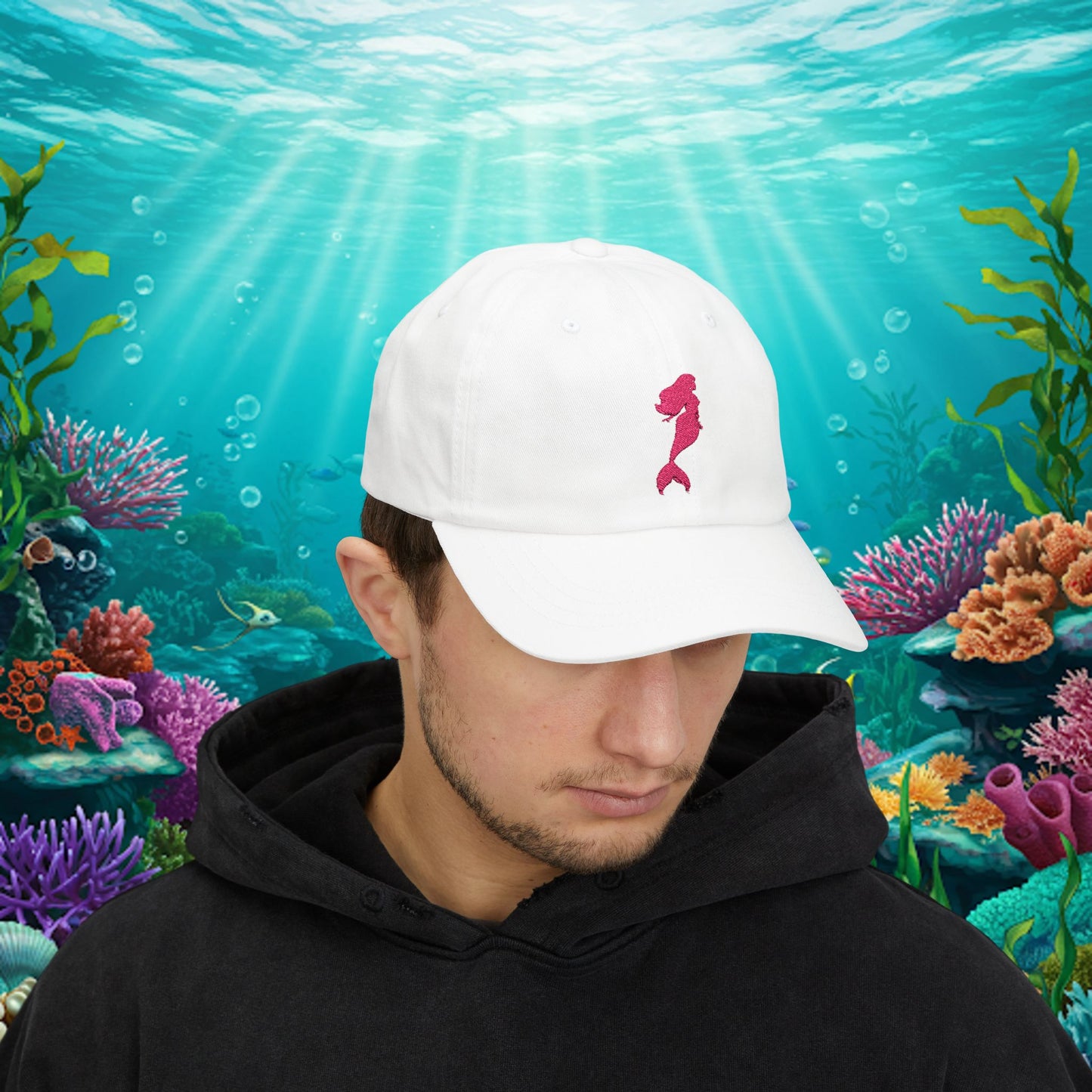 Embroidered Classic Dad Cap - Mermaid