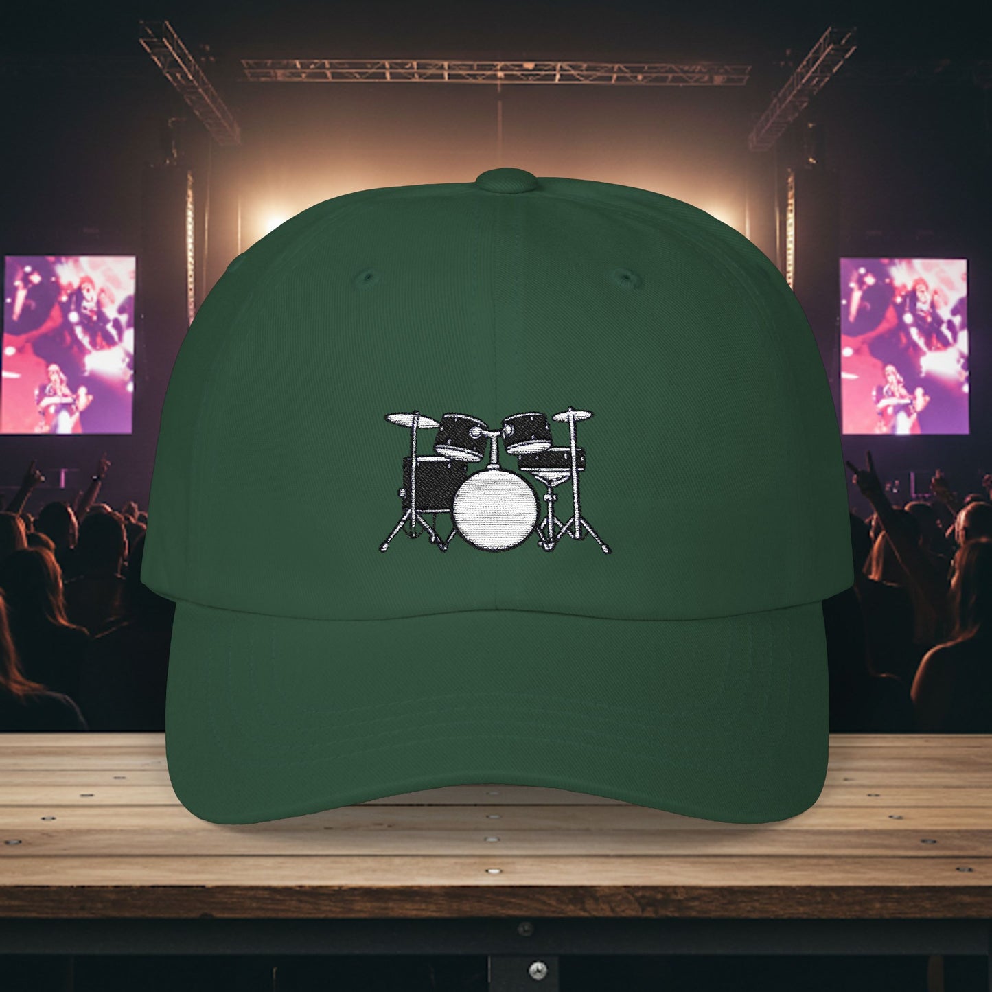 Embroidered Classic Dad Cap - Drum Set