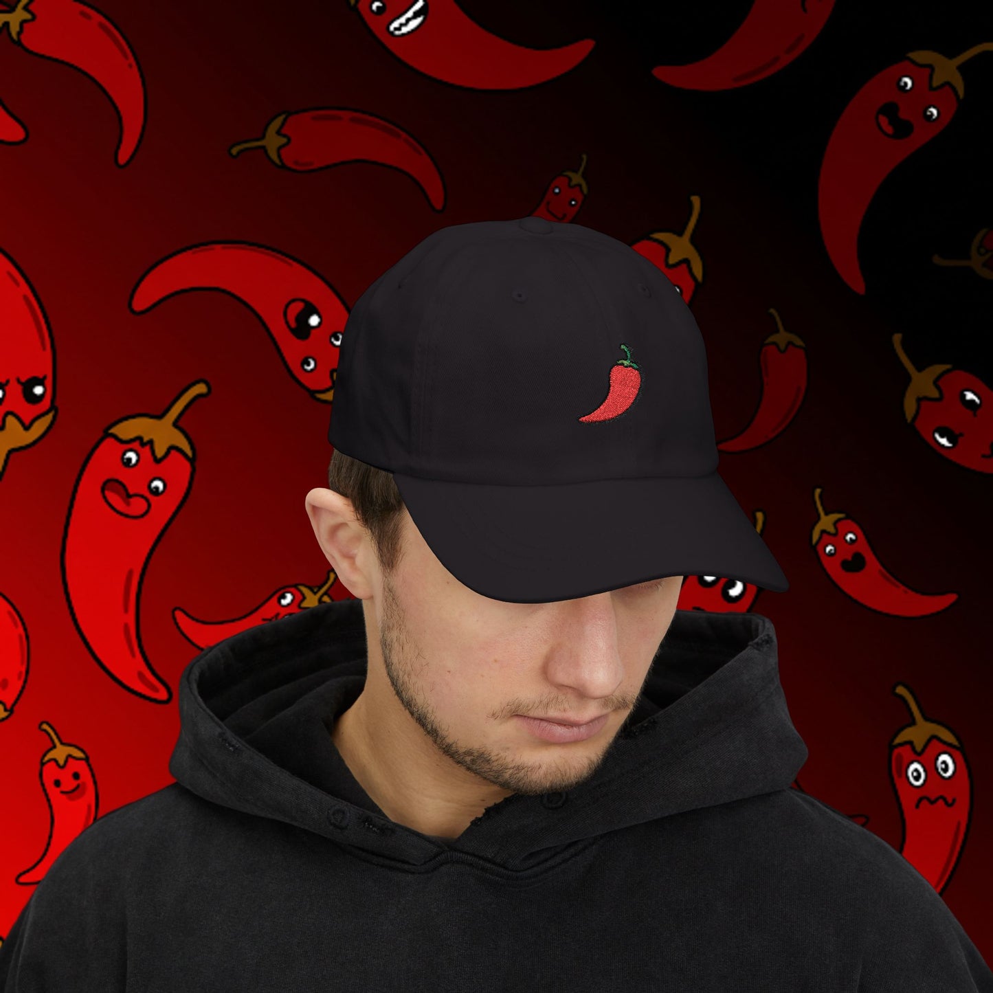 Embroidered Classic Dad Cap - Chili Pepper