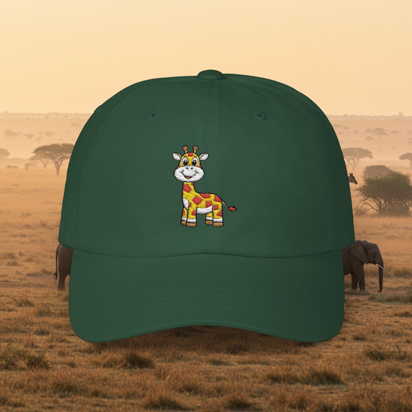 Embroidered Classic Dad Cap - Giraffe