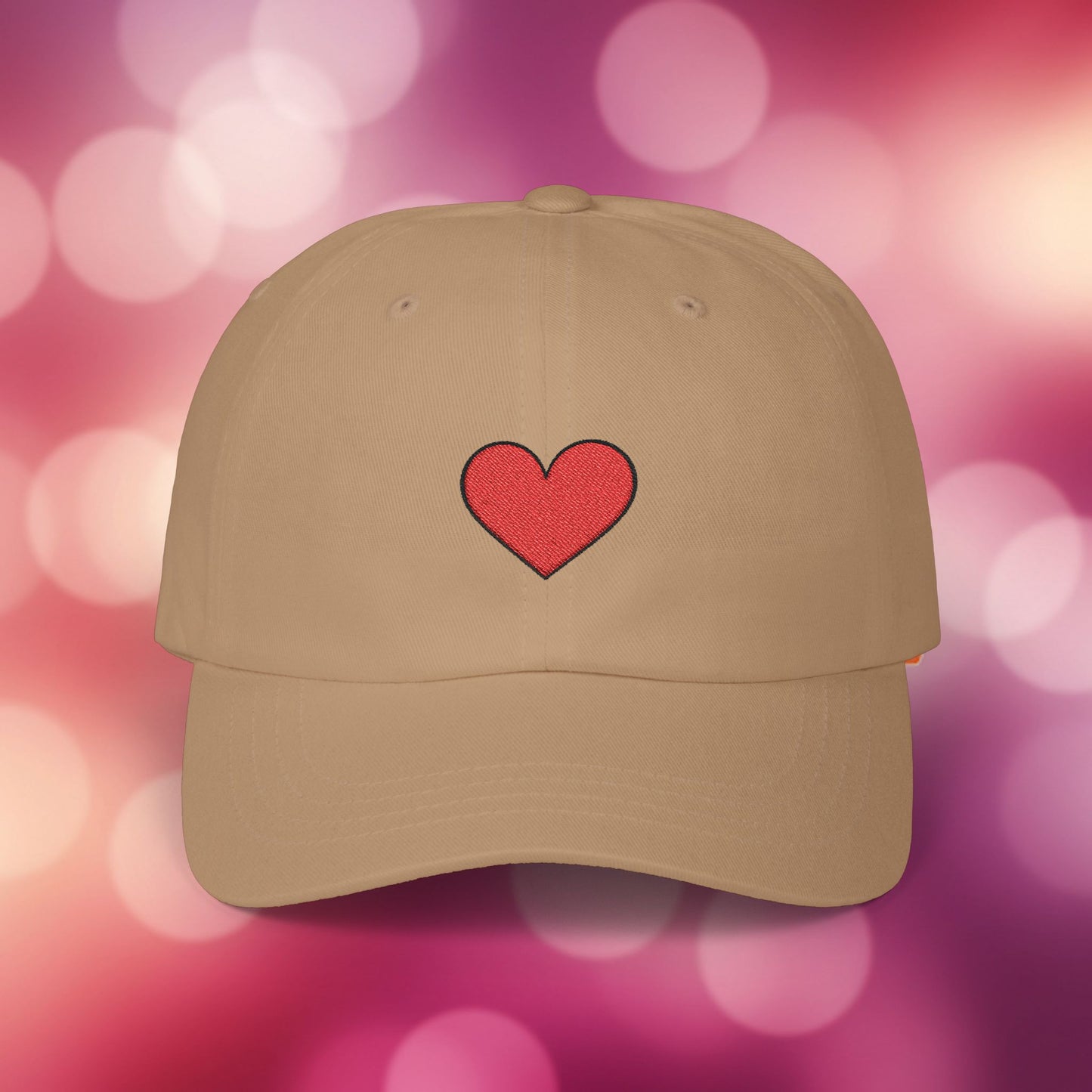 Embroidered Classic Dad Cap - Heart
