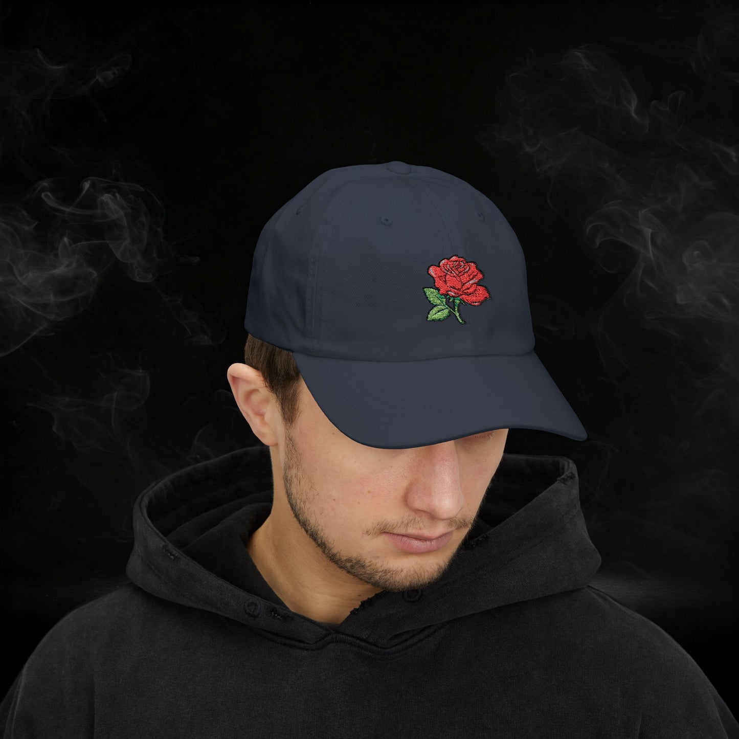 Embroidered Classic Dad Cap - Rose
