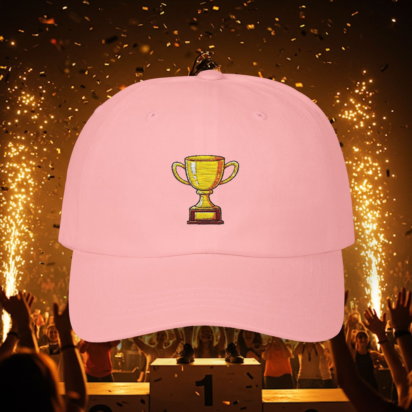 Embroidered Classic Dad Cap - Gold Trophy