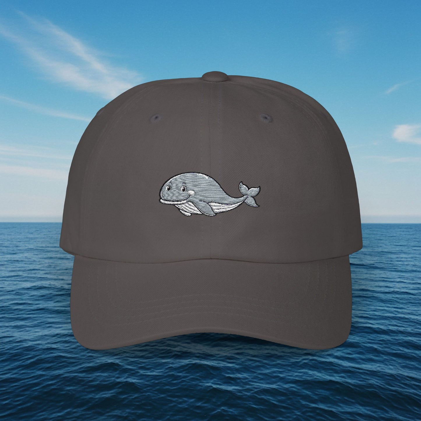 Embroidered Classic Dad Cap - Grey Whale