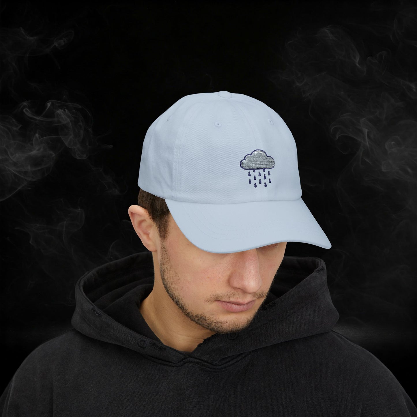 Embroidered Classic Dad Cap - Rain Cloud