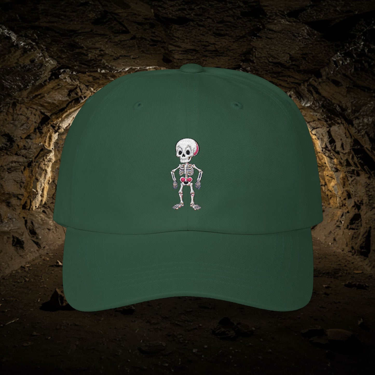 Embroidered Classic Dad Cap - Skeleton