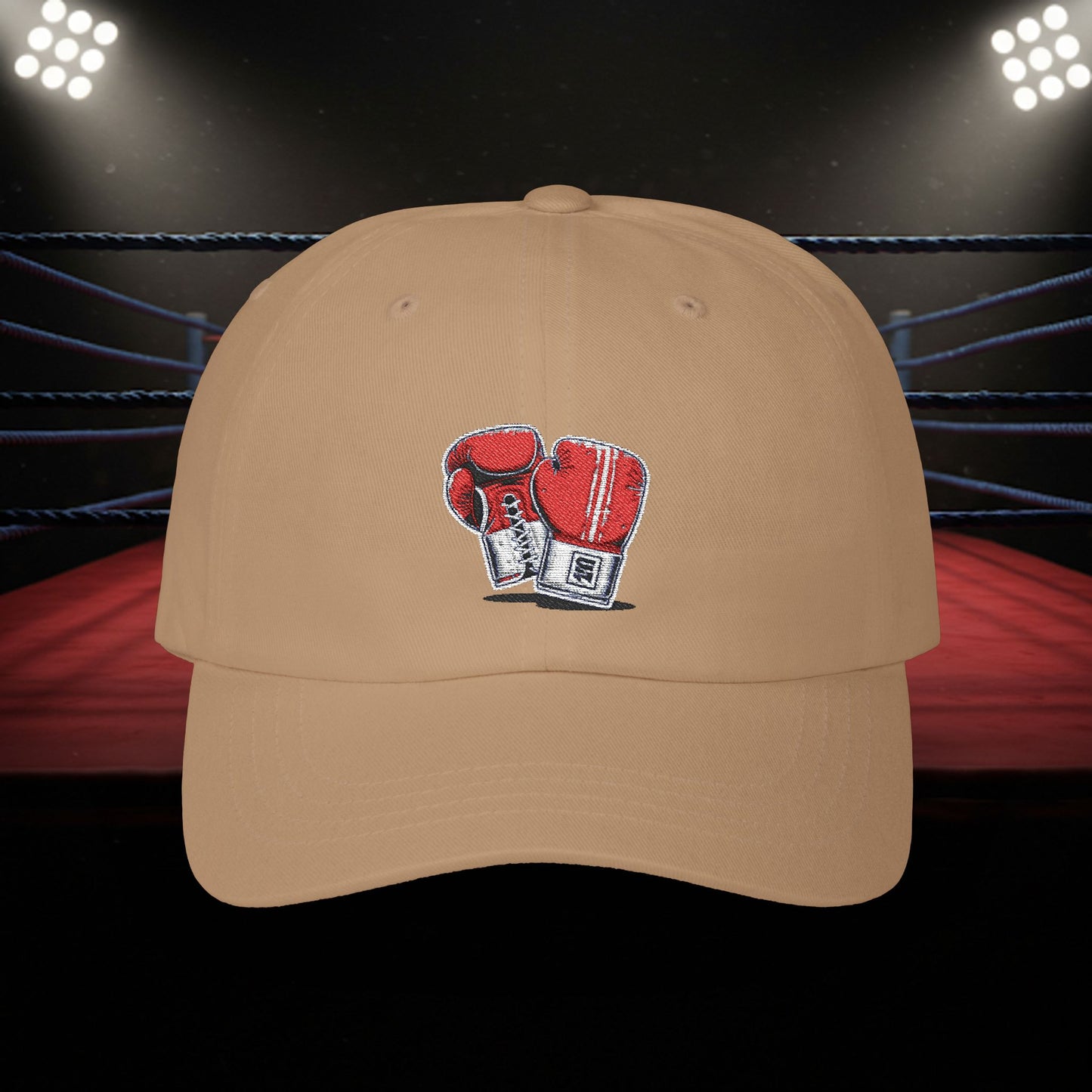 Embroidered Classic Dad Cap - Boxing Gloves