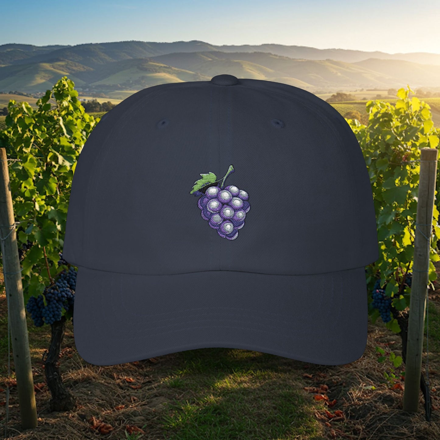 Embroidered Classic Dad Cap - Grape