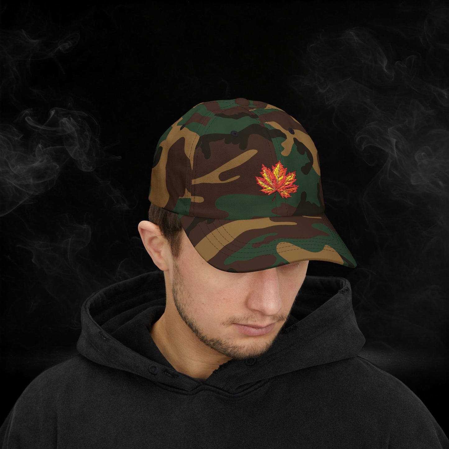 Embroidered Classic Dad Cap - Maple Leaf