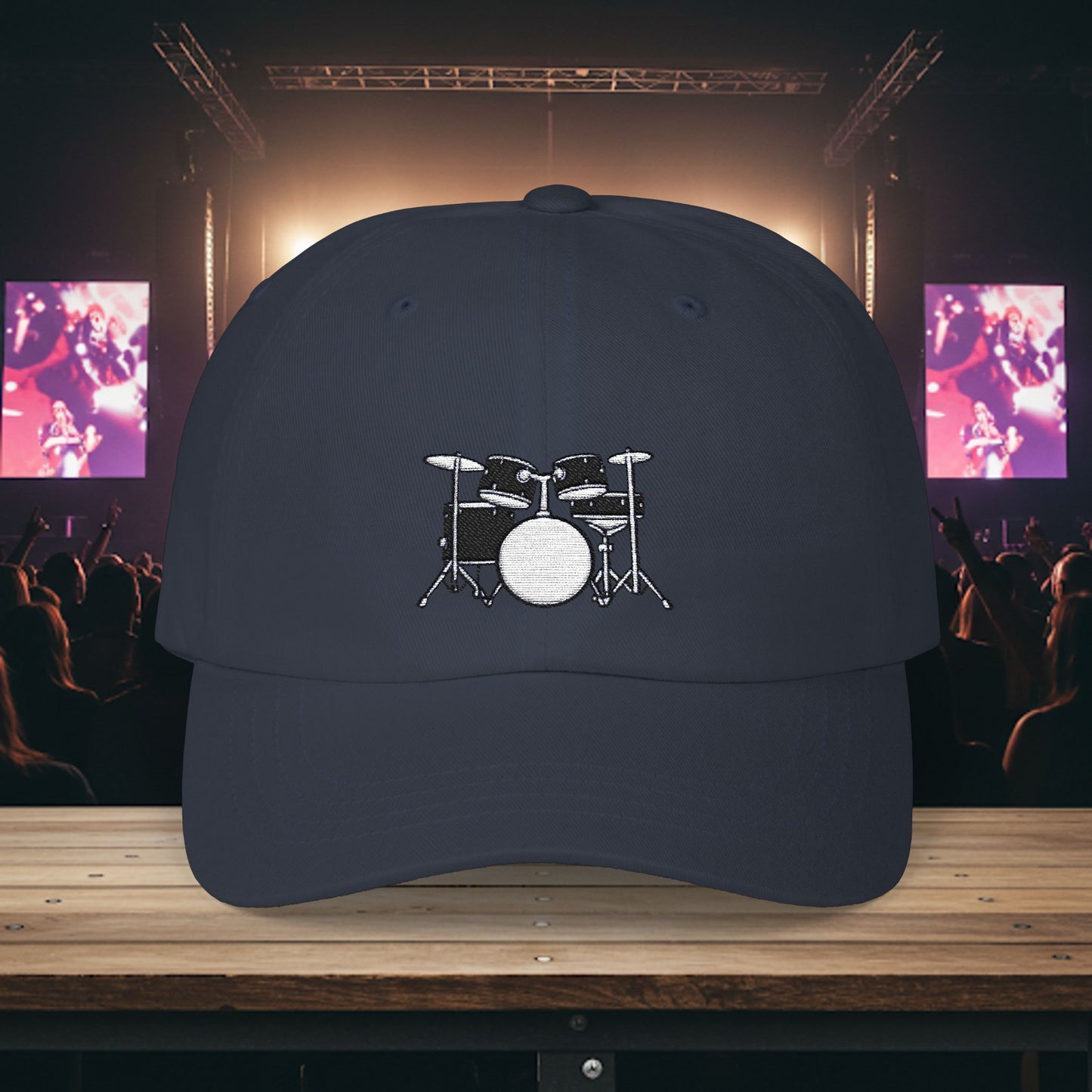 Embroidered Classic Dad Cap - Drum Set