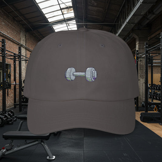 Embroidered Classic Dad Cap - Dumbbell