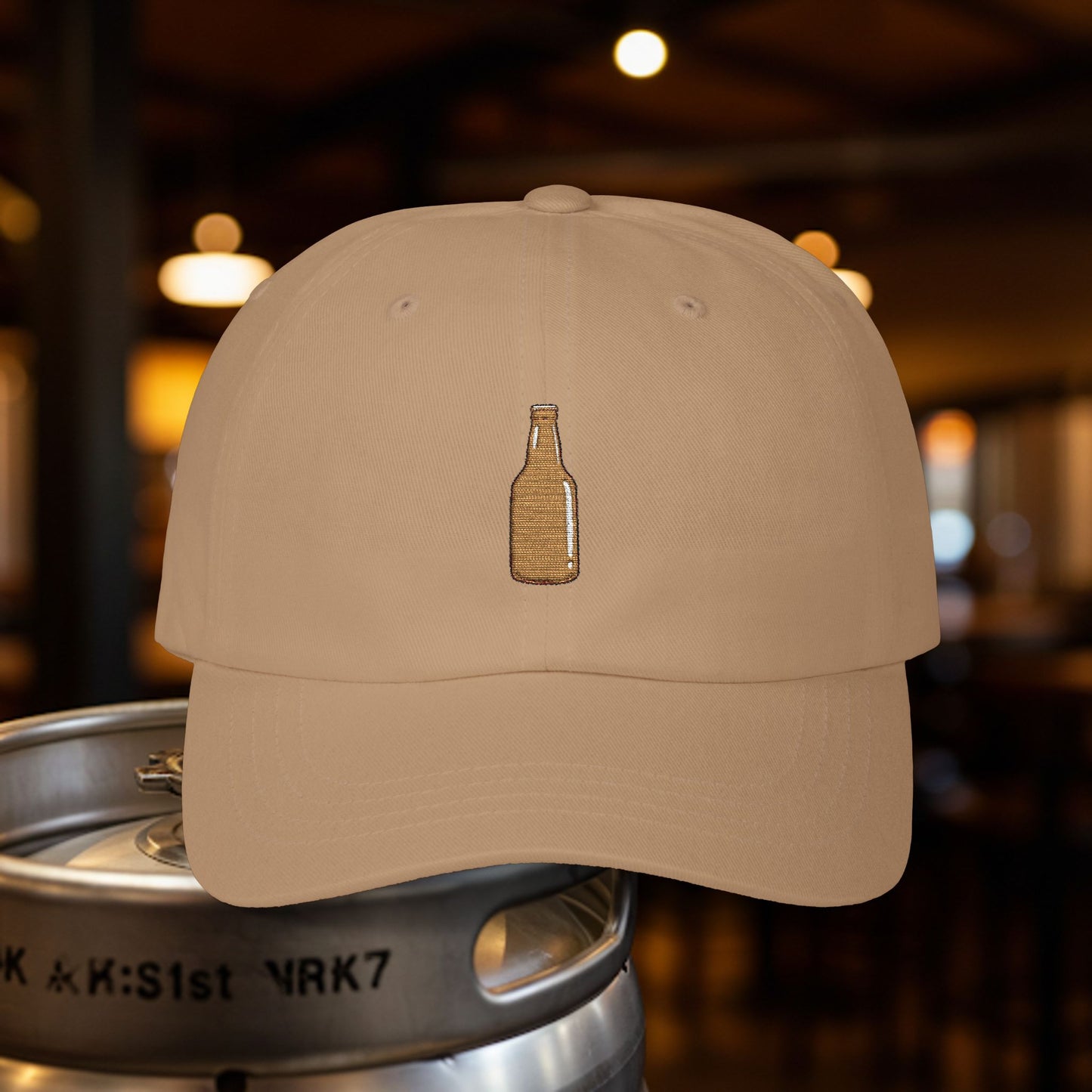 Embroidered Classic Dad Cap - Beer Bottle