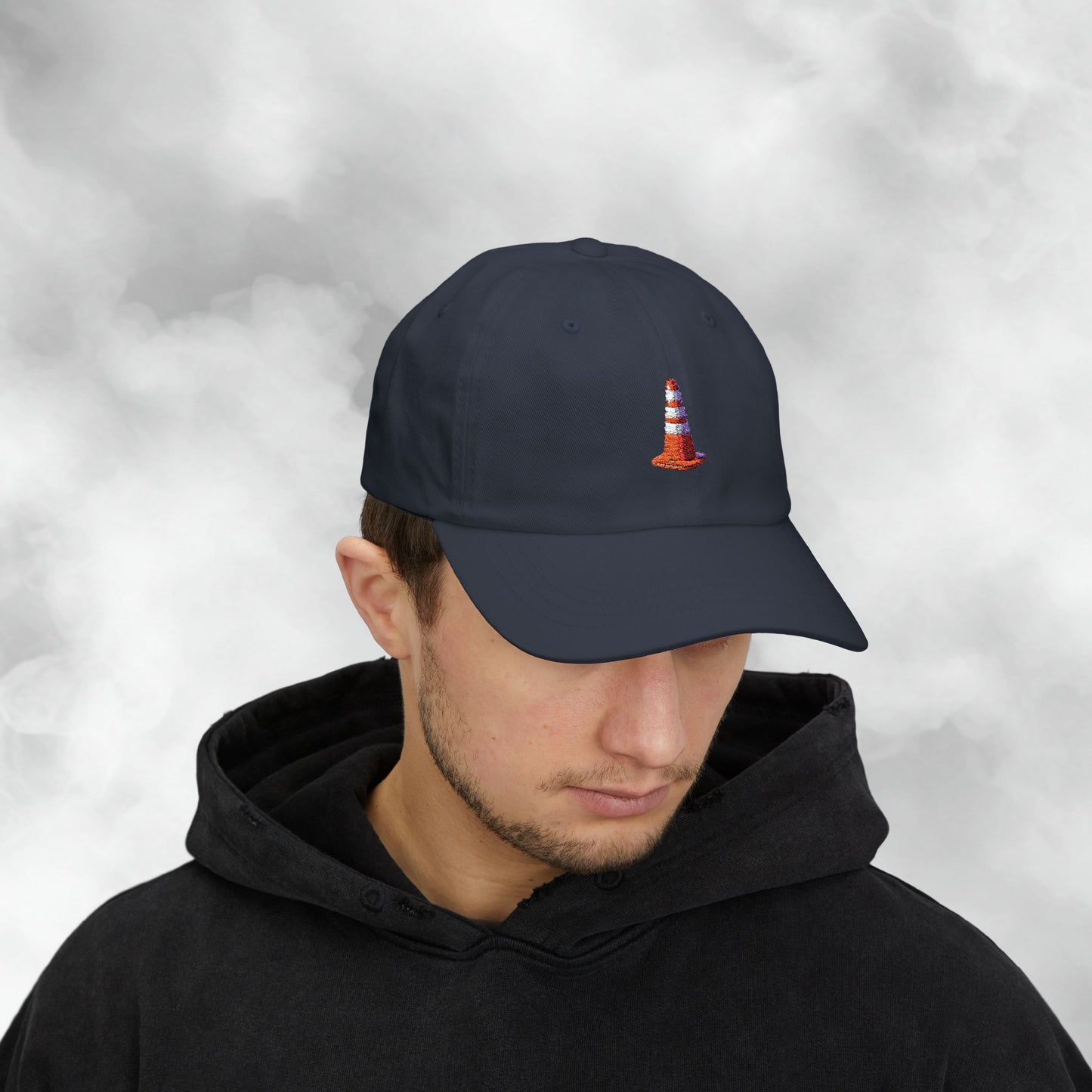 Embroidered Classic Dad Cap - Traffic Cone