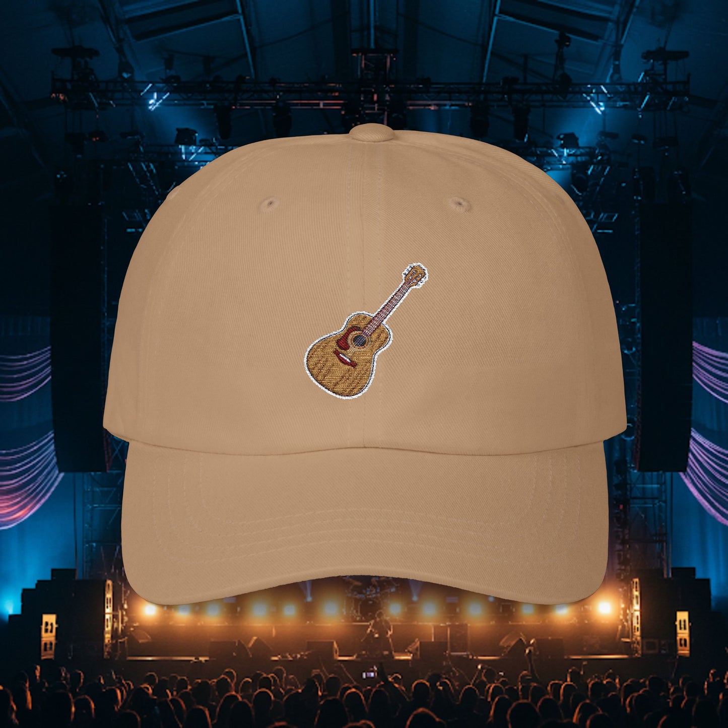 Embroidered Classic Dad Cap - Guitar