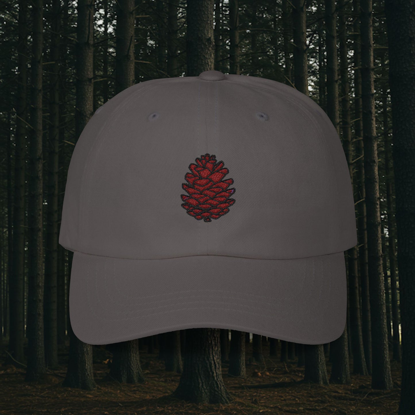 Embroidered Classic Dad Cap - Pinecone