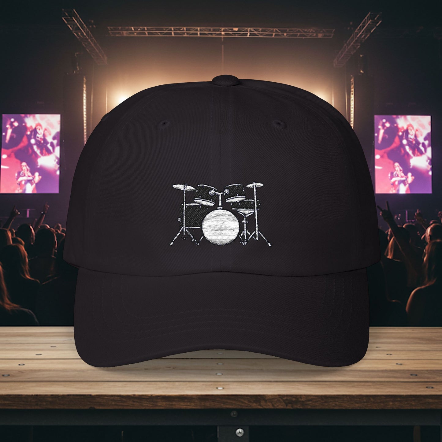 Embroidered Classic Dad Cap - Drum Set
